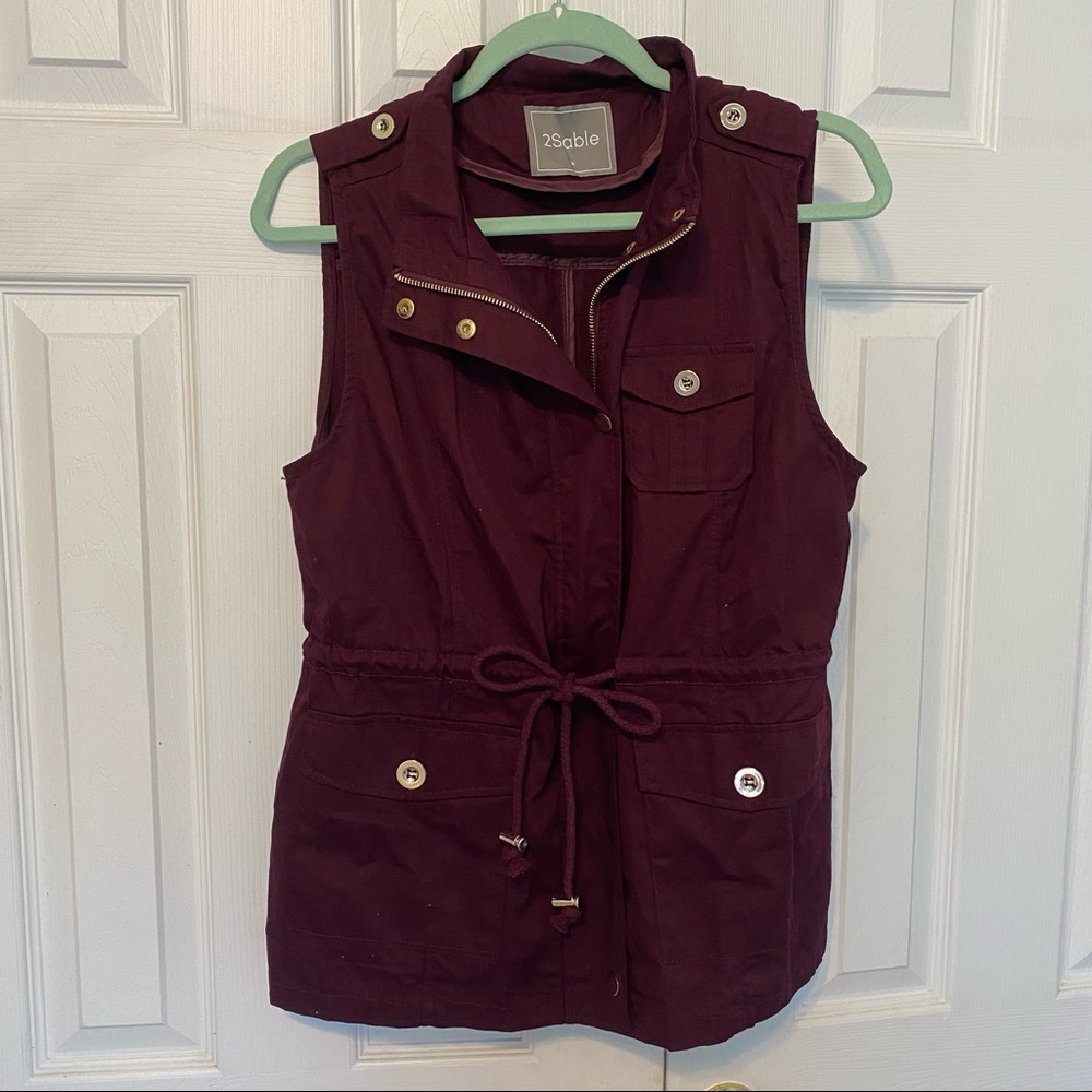Burgundy Vest